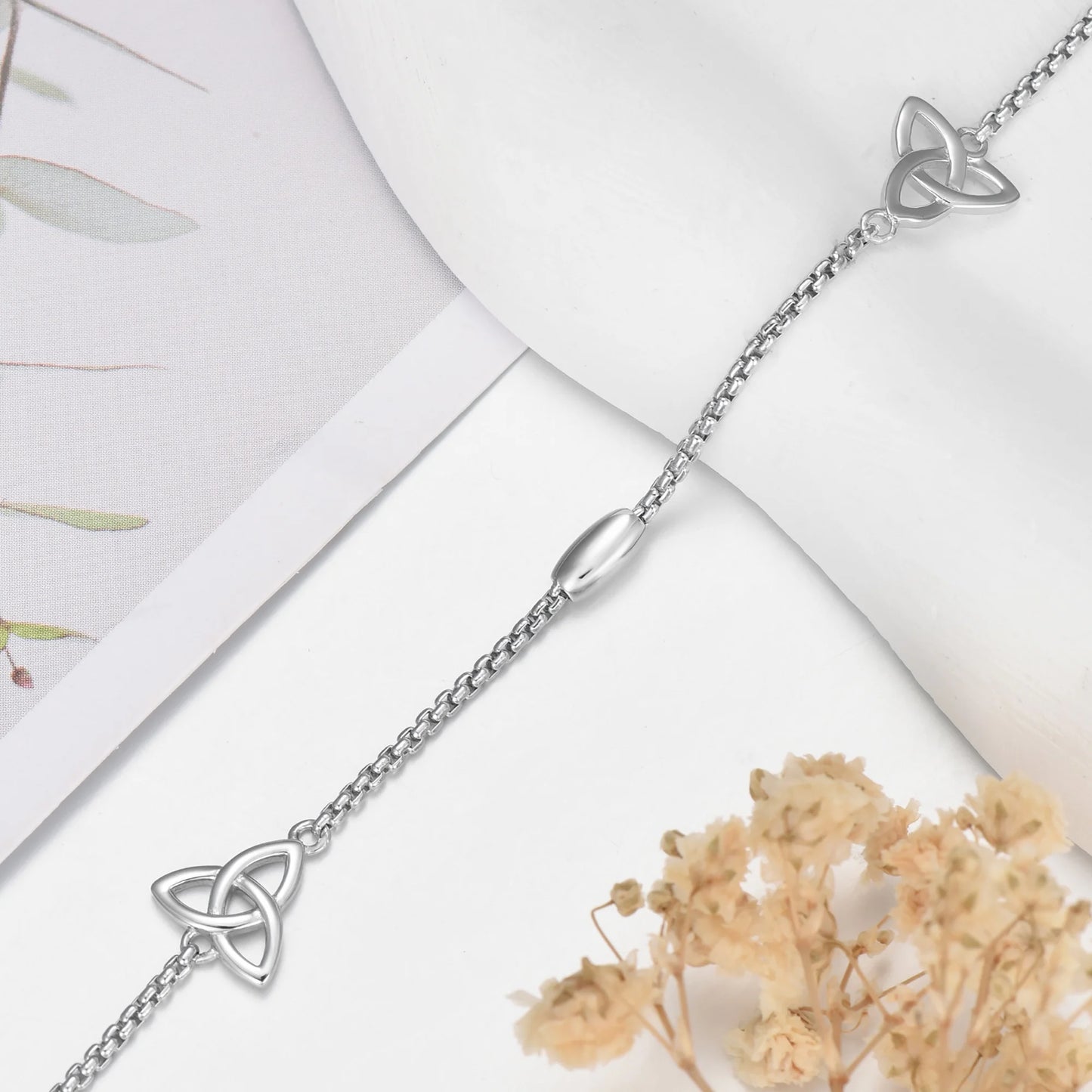 Mother'S Day Gifts S925 Sterling Silver Celtic Knot Ankle Bracelets Mothers Day Gifts for Mom