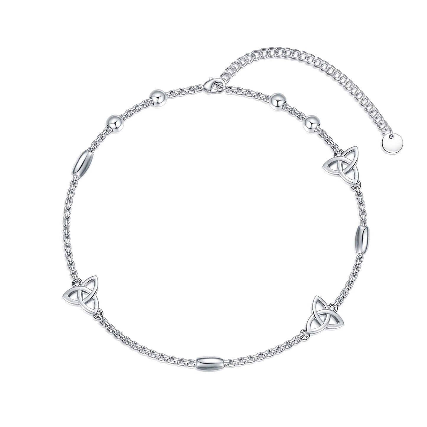 Mother'S Day Gifts S925 Sterling Silver Celtic Knot Ankle Bracelets Mothers Day Gifts for Mom