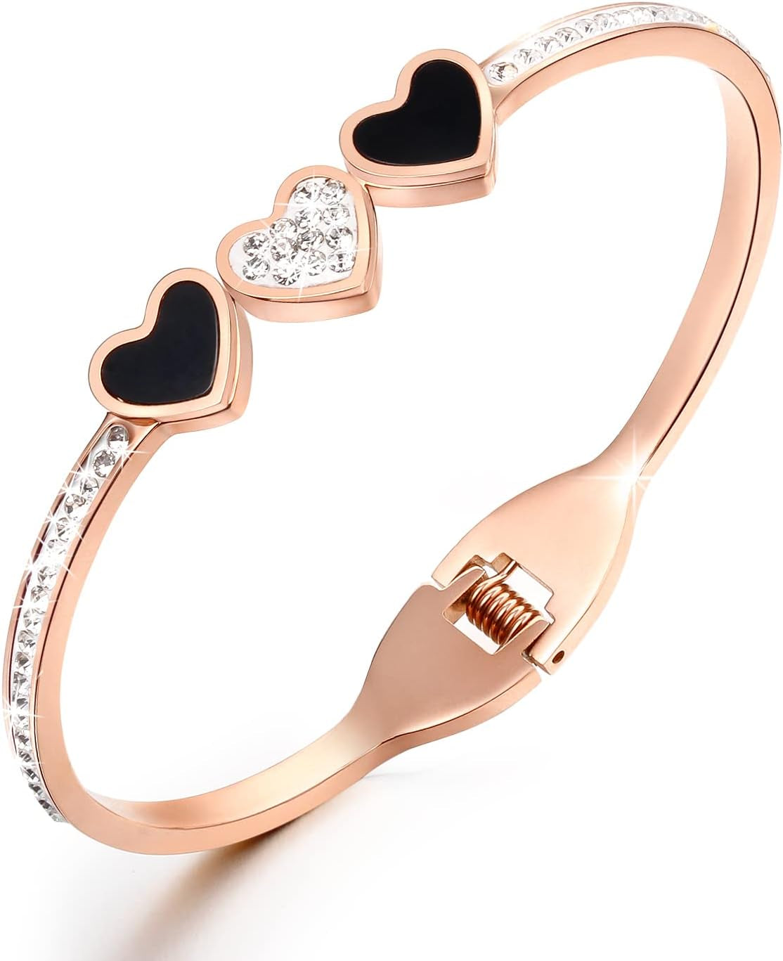 Rose Gold Cuff Bracelets for Women, Birthday Mother'S Day Gifts for Mom Wife Daughter Sister Friendship