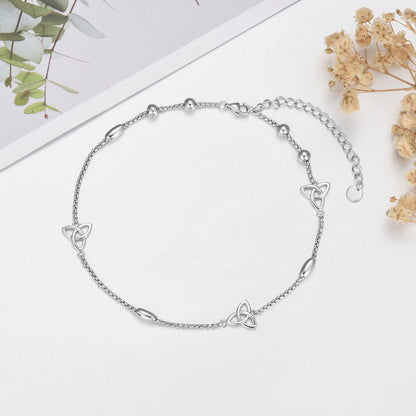 Mother'S Day Gifts S925 Sterling Silver Celtic Knot Ankle Bracelets Mothers Day Gifts for Mom