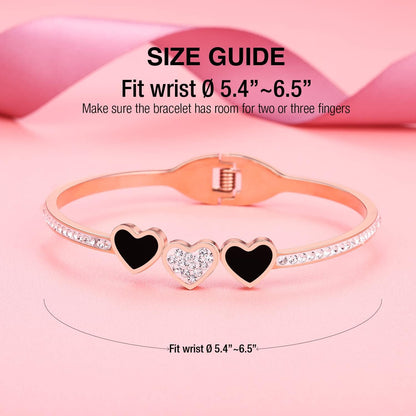Rose Gold Cuff Bracelets for Women, Birthday Mother'S Day Gifts for Mom Wife Daughter Sister Friendship