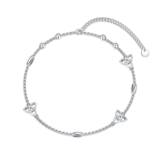 Mother'S Day Gifts S925 Sterling Silver Celtic Knot Ankle Bracelets Mothers Day Gifts for Mom